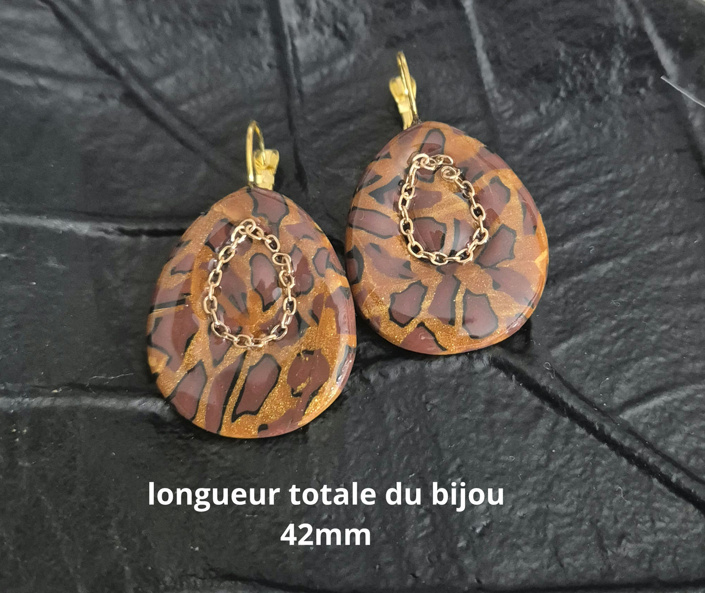 591.Boucles d'oreilles "Léopard"