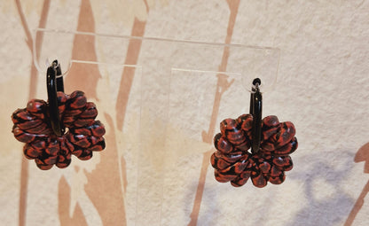 655.boucles d'oreilles" Rouge et Noir "