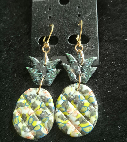 585. Boucles d'oreilles "Ananas"
