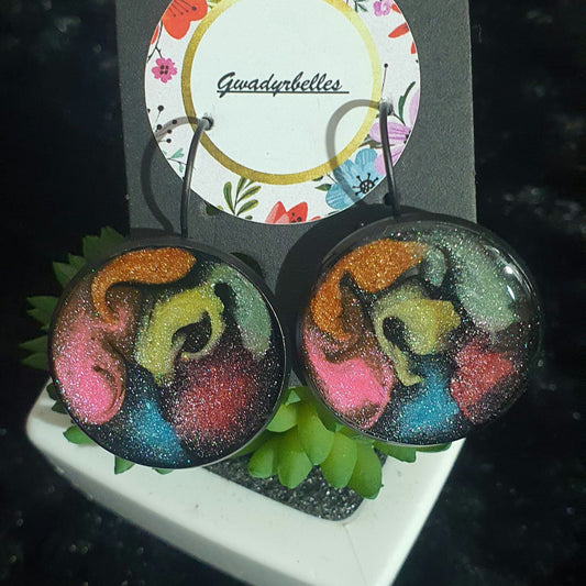 518. Boucles d'oreilles "Feux d'artifices "