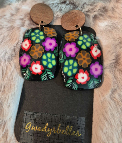 630.Boucles d'oreilles "Magnifique bouquet"