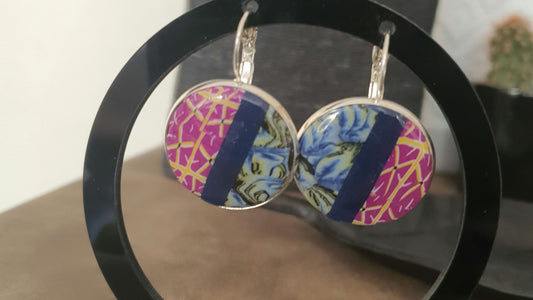 52. Boucles d'oreilles"Fleurs bleues "