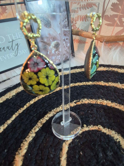 607. Boucles d'oreilles "Beauté florale"