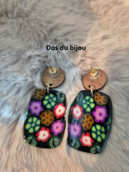 630.Boucles d'oreilles "Magnifique bouquet"