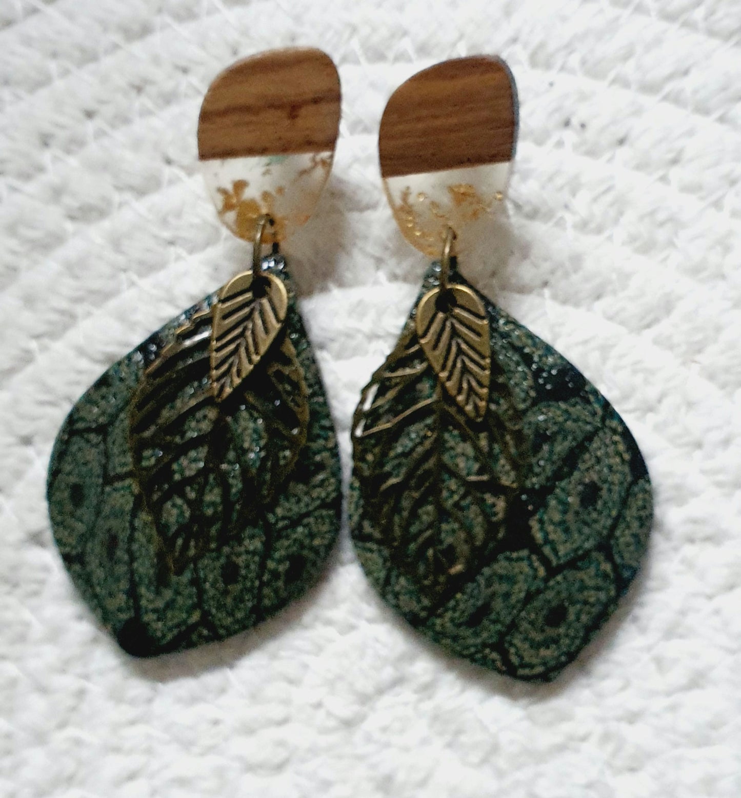 503.Boucles d'oreilles "Feuilles"