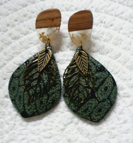 503.Boucles d'oreilles "Feuilles"