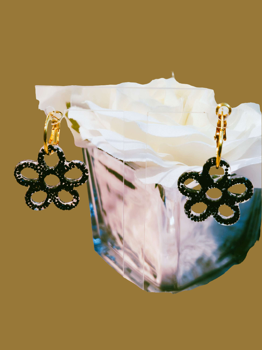 647.Boucles d'oreilles " Les rosaces"