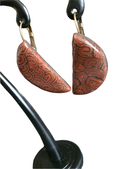 69. Boucles d'oreilles"Graine café "