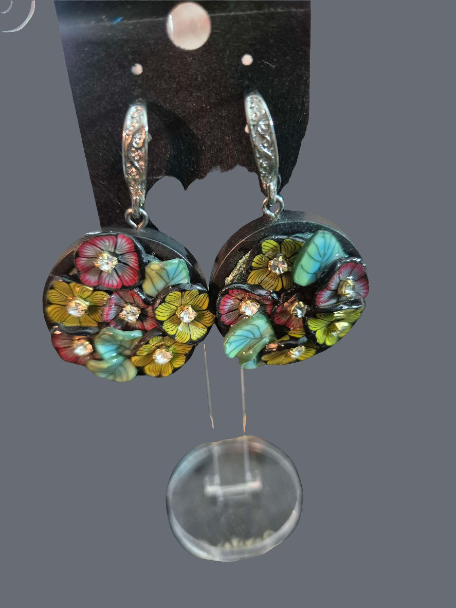604.Boucles d'oreilles "Beauté florale"