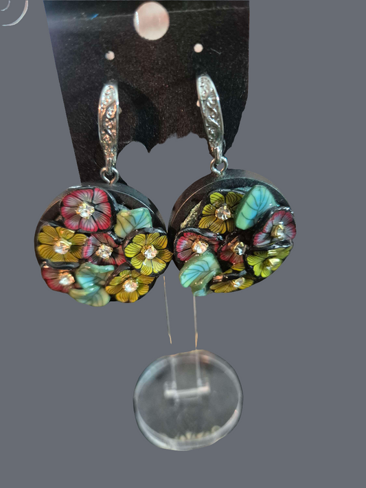 604.Boucles d'oreilles "Beauté florale"