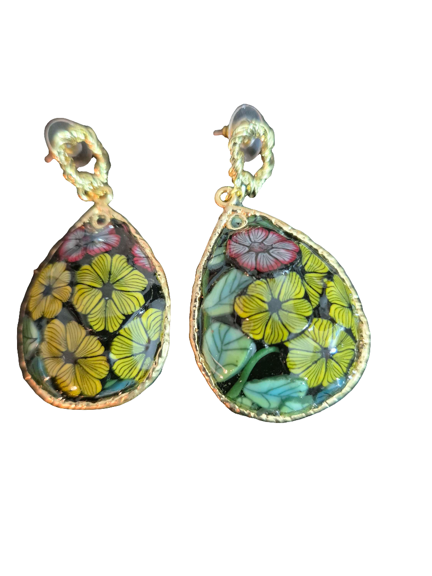 607. Boucles d'oreilles "Beauté florale"