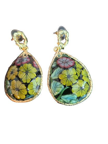 607. Boucles d'oreilles "Beauté florale"