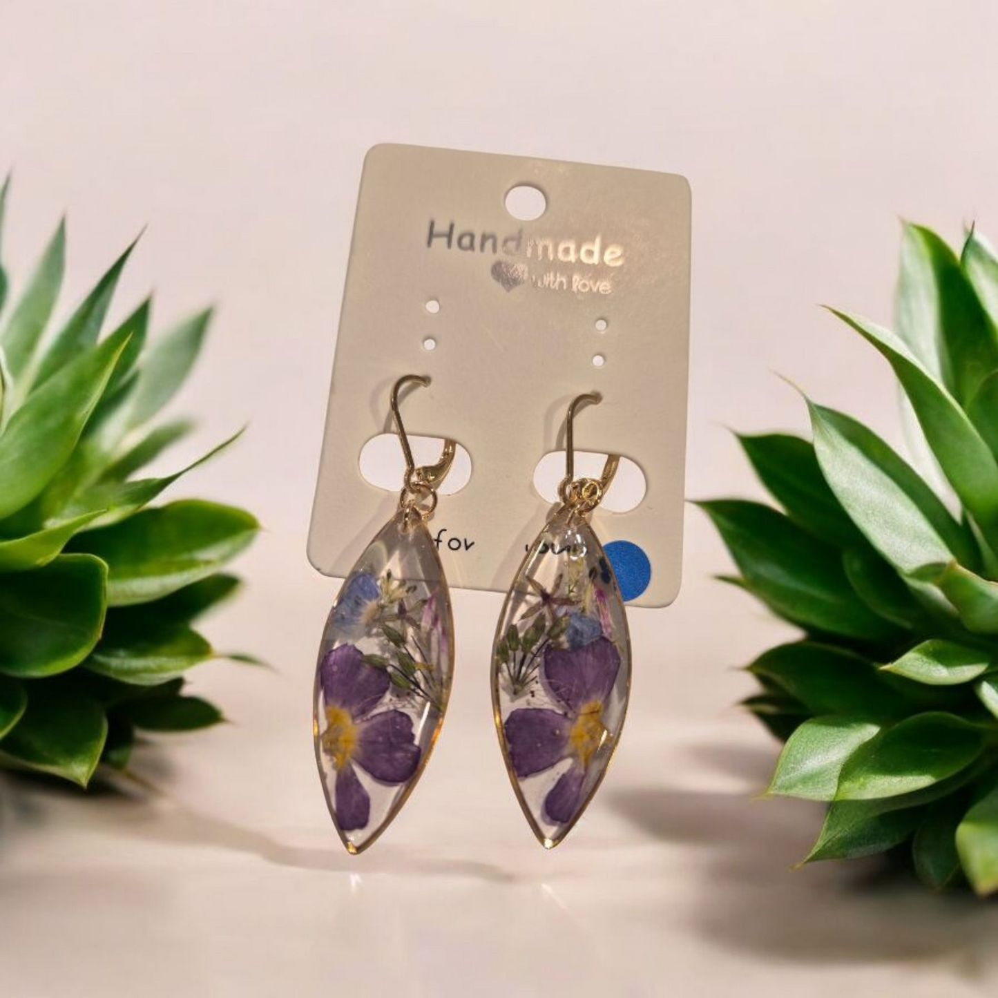 663.Boucles d'oreilles " Mon jardin "