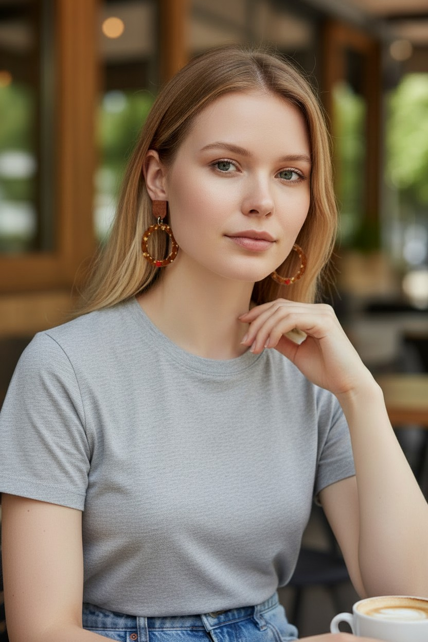 722. Boucles d'oreilles              " Authentique "