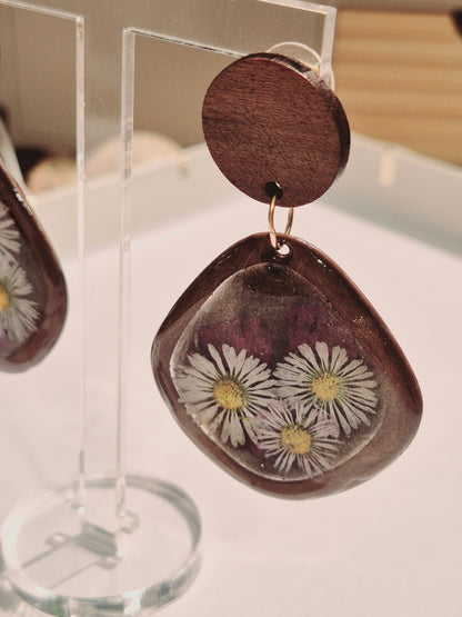 665. Boucles d'oreilles "Mon jardin "