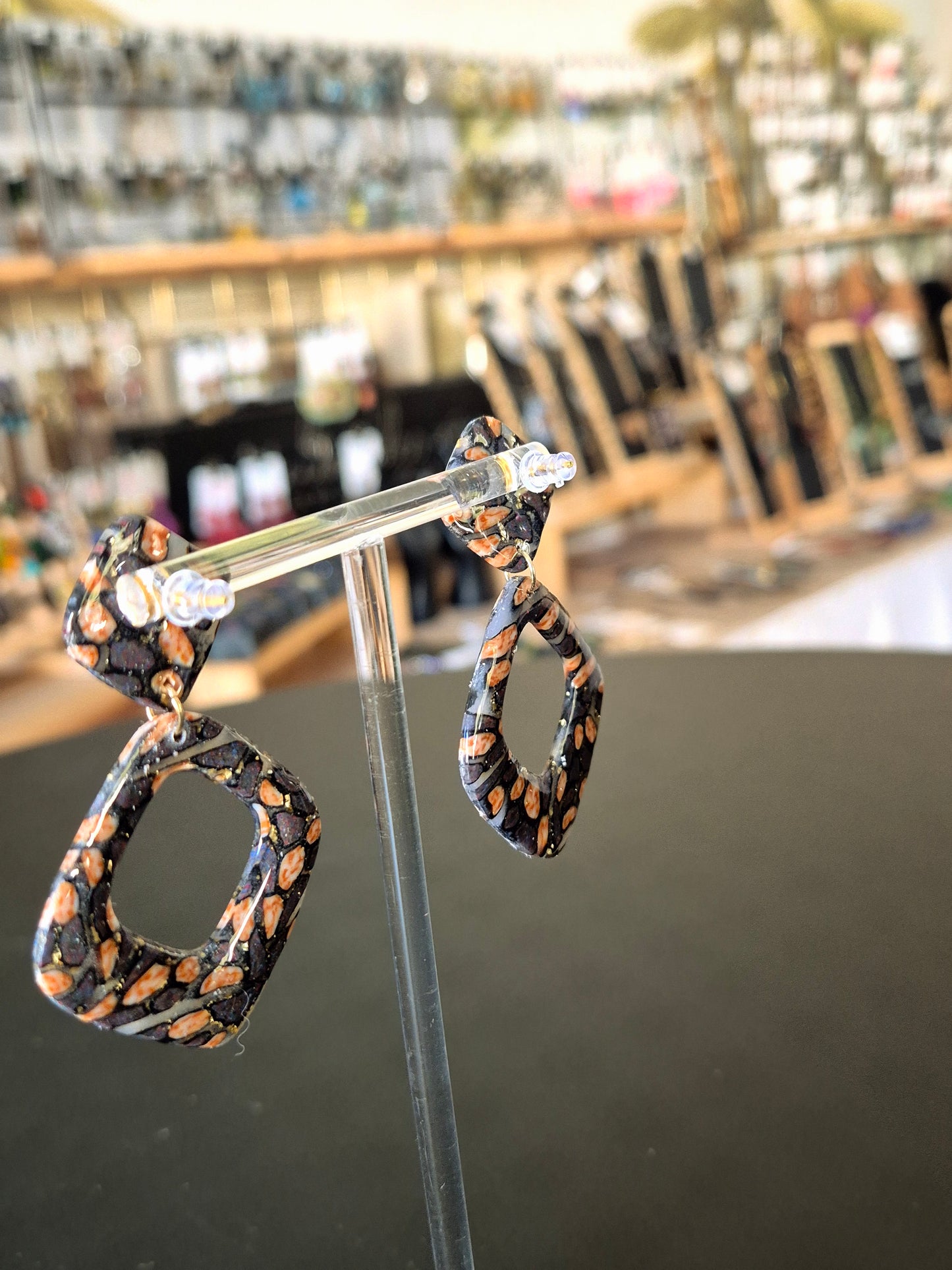 717.Boucles d'oreilles"Léopard"