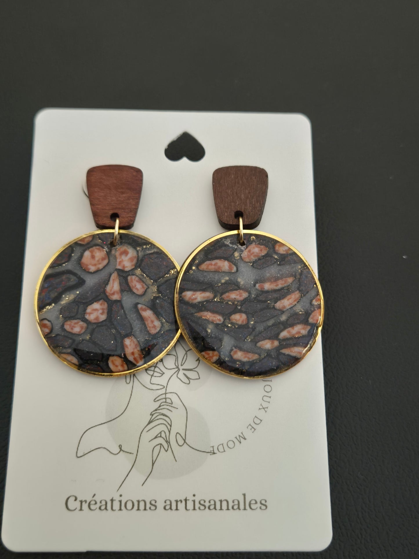 719.Boucles d'oreilles"Léopard"