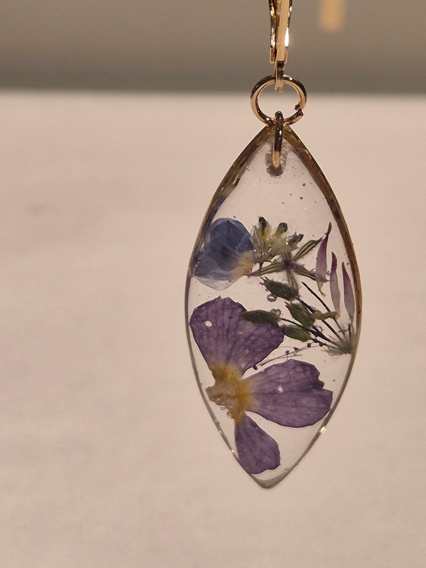 663.Boucles d'oreilles " Mon jardin "