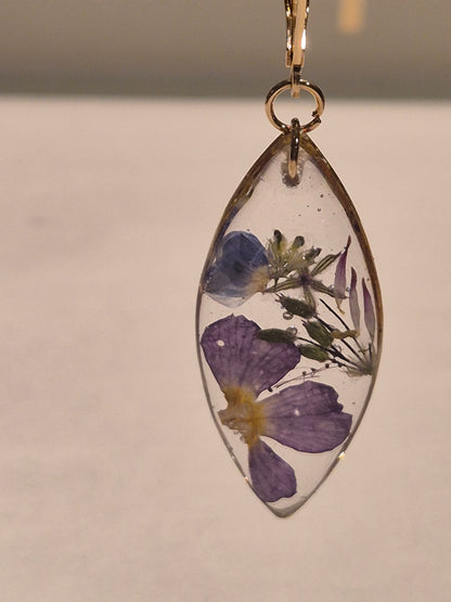 663.Boucles d'oreilles " Mon jardin "