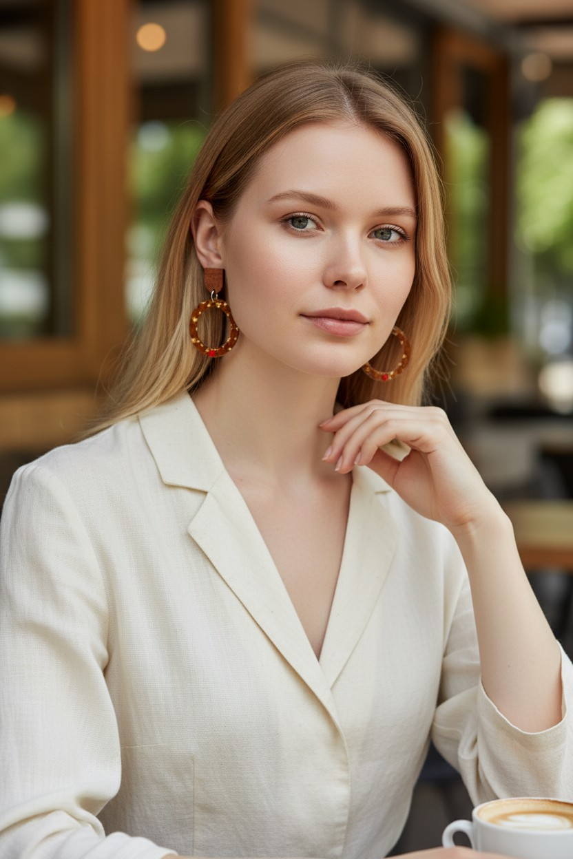 722. Boucles d'oreilles              " Authentique "