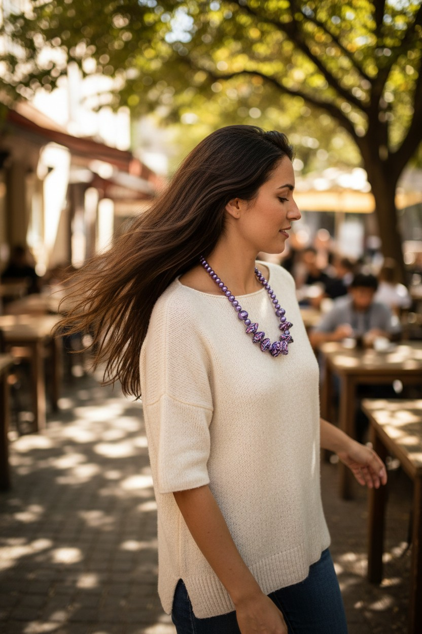 727. Collier "Les Toupies"