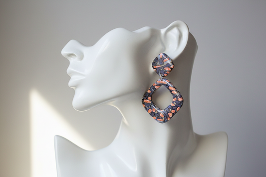 716.Boucles d'oreilles "Léopard"( Clips)