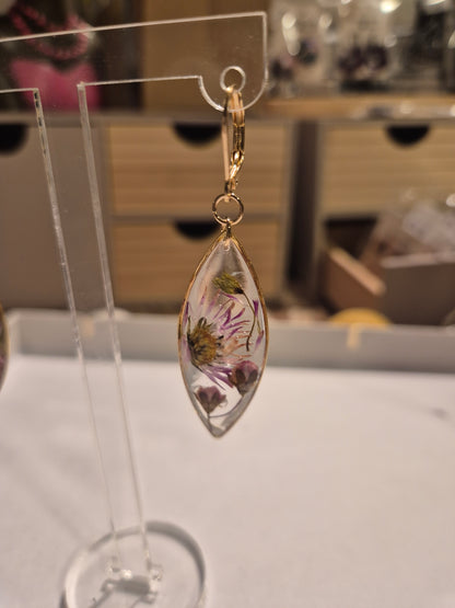 664.Boucles d'oreilles " Mon jardin "