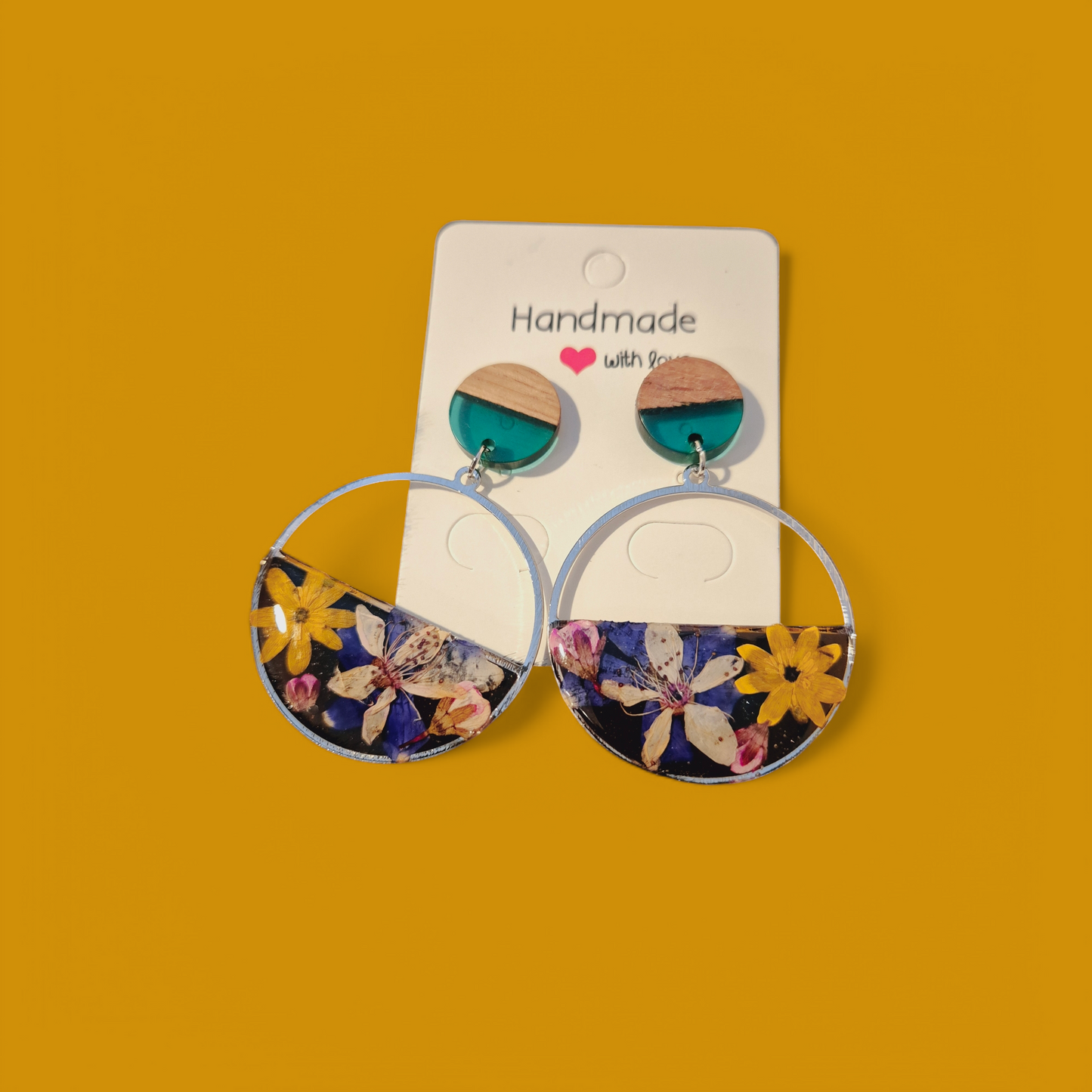 660.Boucles d'oreilles "Mon jardin "