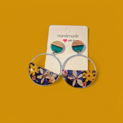 660.Boucles d'oreilles "Mon jardin "
