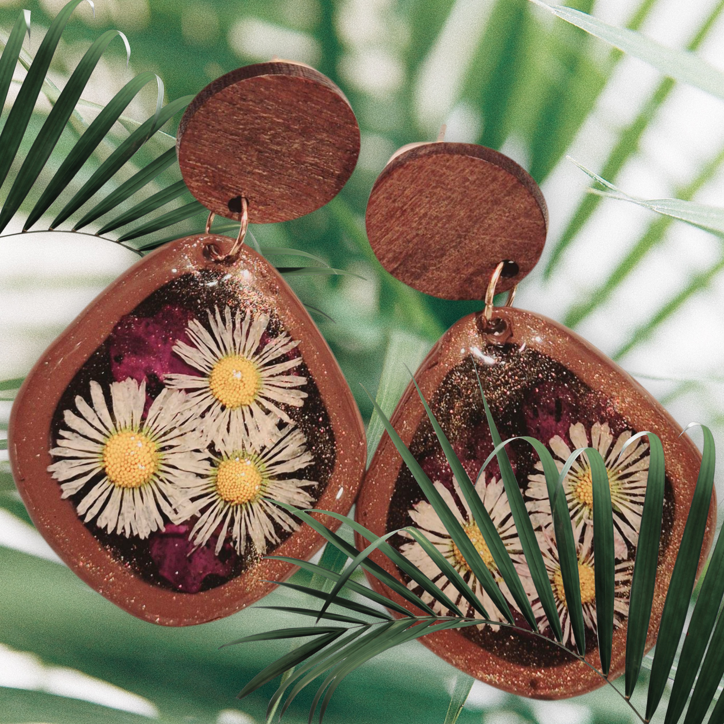 665. Boucles d'oreilles "Mon jardin "