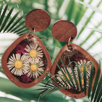 665. Boucles d'oreilles "Mon jardin "