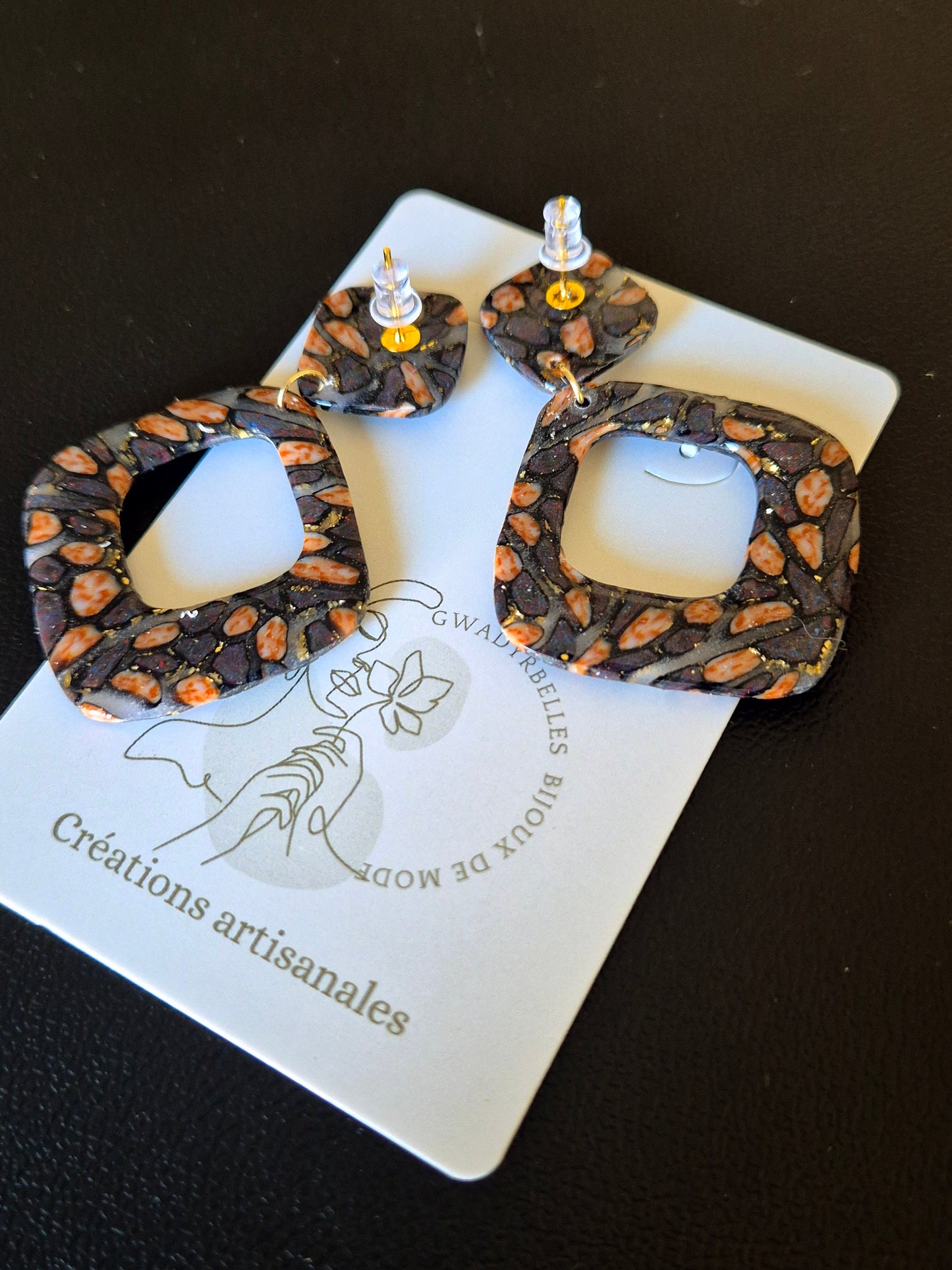717.Boucles d'oreilles"Léopard"