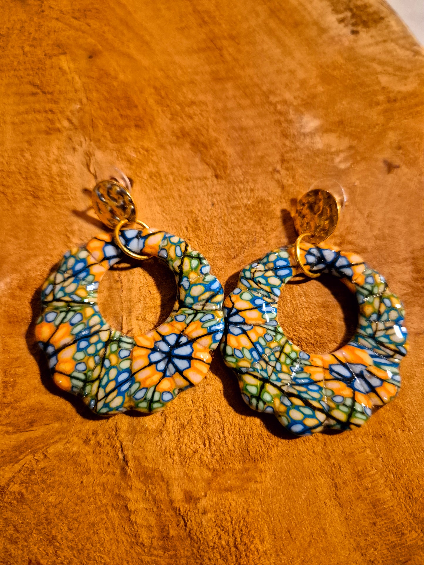 492 . Boucles d'oreilles :"Aztèque "