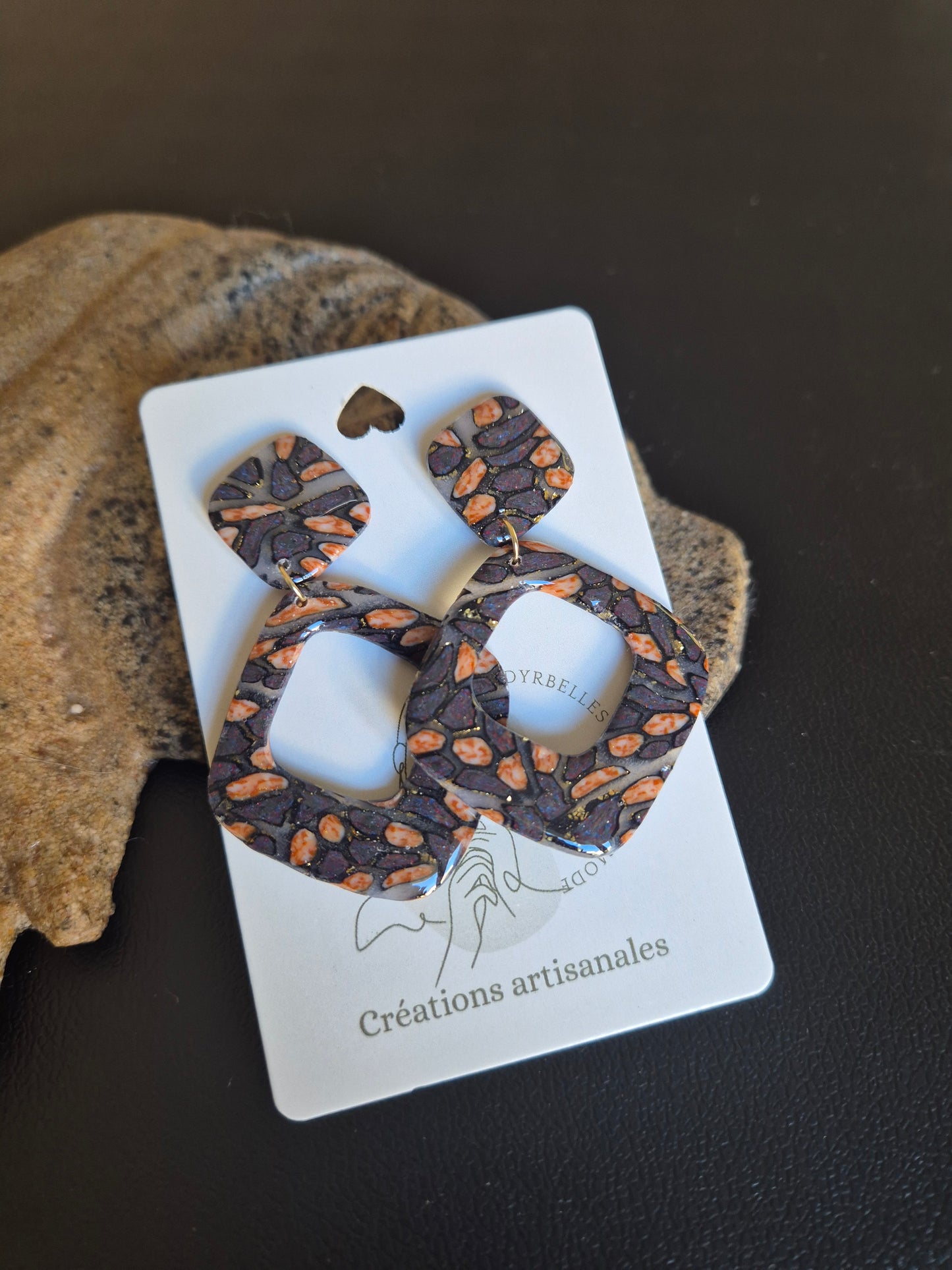 717.Boucles d'oreilles"Léopard"