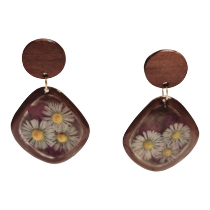 665. Boucles d'oreilles "Mon jardin "