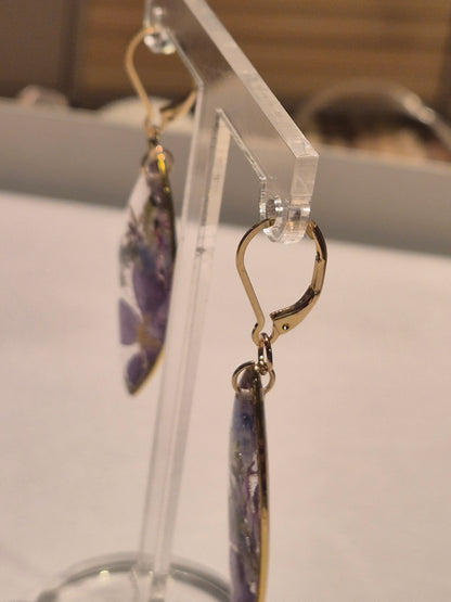 663.Boucles d'oreilles " Mon jardin "