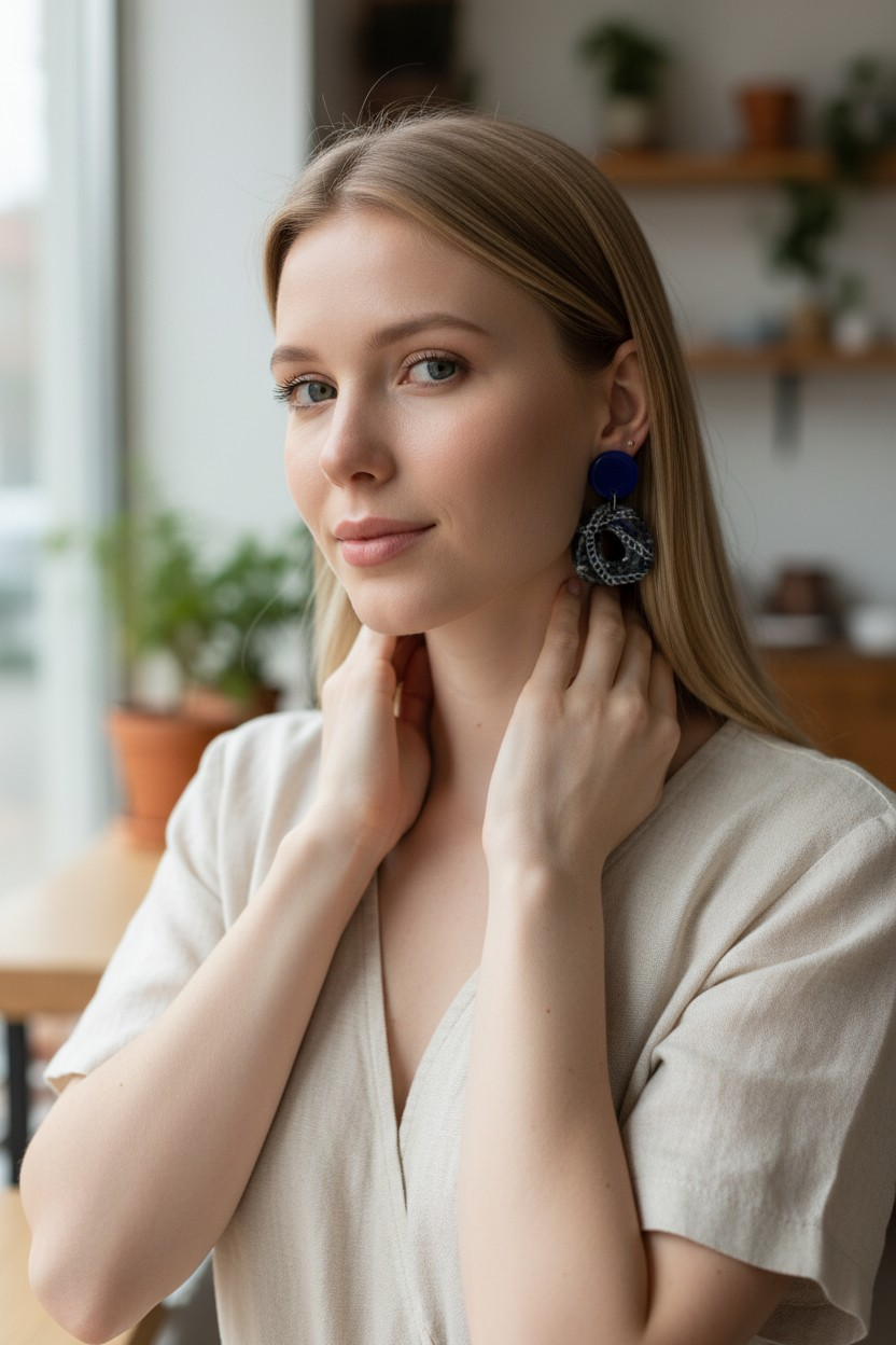 726.Boucles d'oreilles"Liens d'amour"