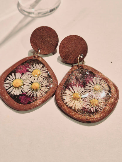 665. Boucles d'oreilles "Mon jardin "