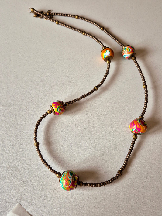 366. Collier "Sautoir arc en ciel "